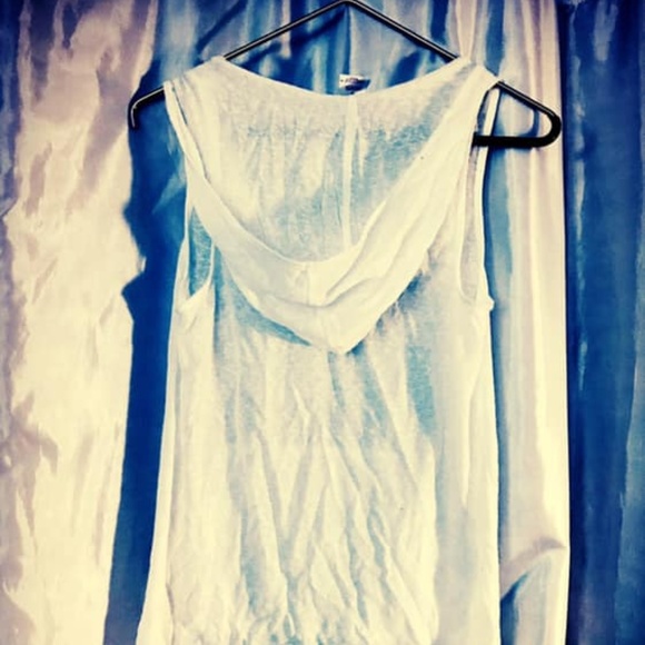 Swim Beach Hoodie Tank Top Cover Up - Picture 3 of 4